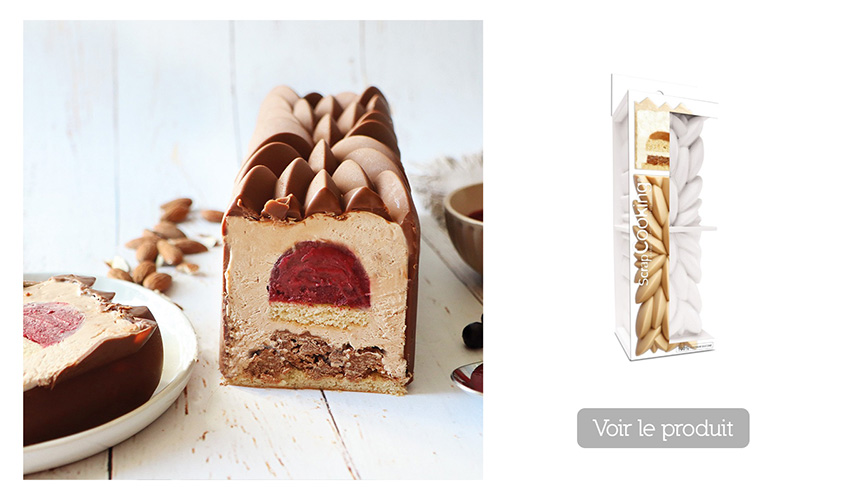 Bûche chocolat et fruits rouges